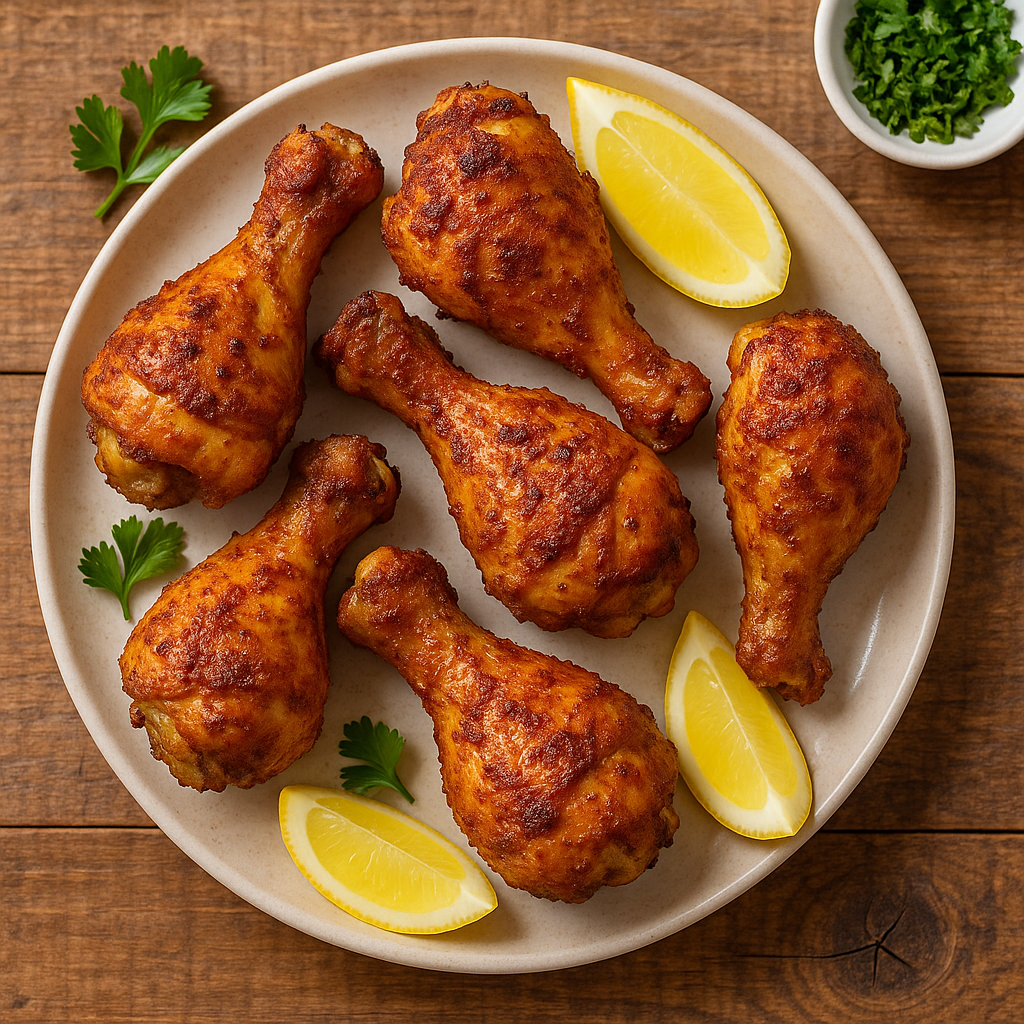 Crispy Paprika Lemon Air Fryer Drumsticks