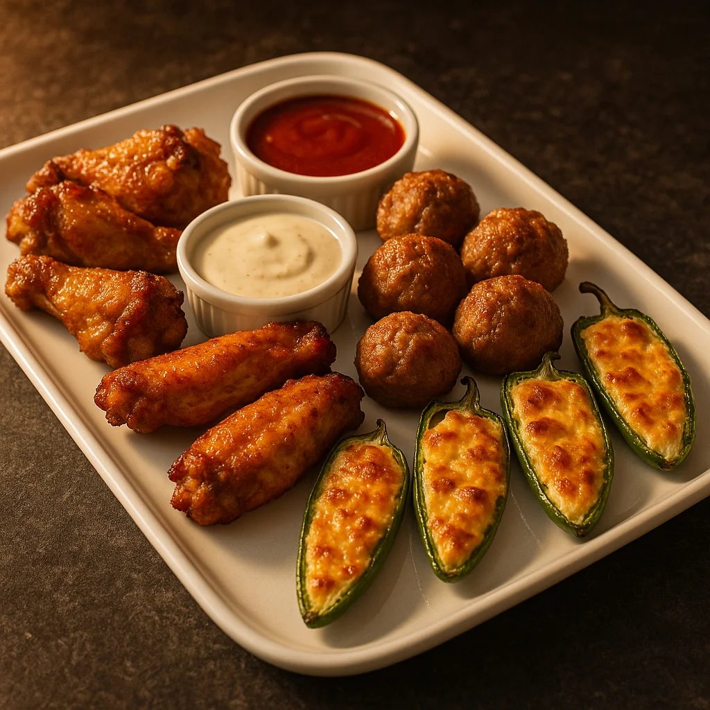 Air Fryer Game Day Snacks: Keto Wings, Meatballs, and Jalapeño Poppers