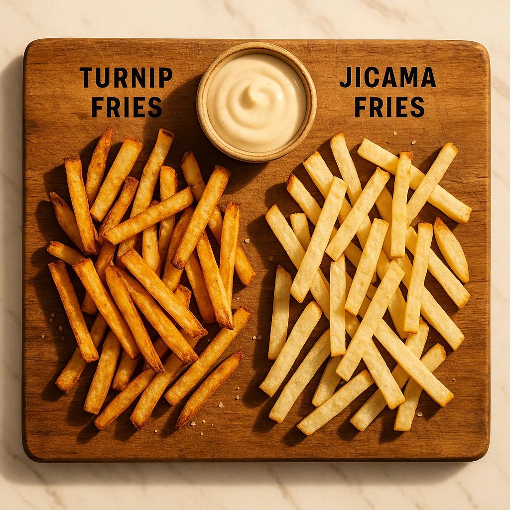 Turnip Fries and Jicama Fries for Low Carb Potato Lovers in the Air Fryer