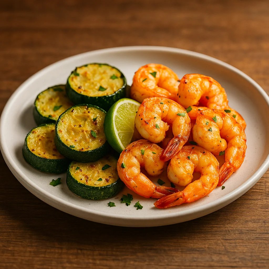 Chili Lime Air Fryer Shrimp and Zucchini Bites