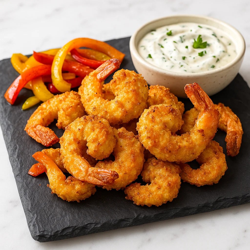 Crispy Garlic Parmesan Shrimp Poppers