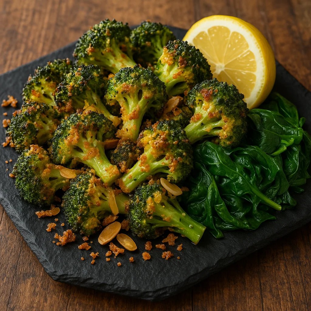 Crispy Lemon Parmesan Air Fryer Broccoli