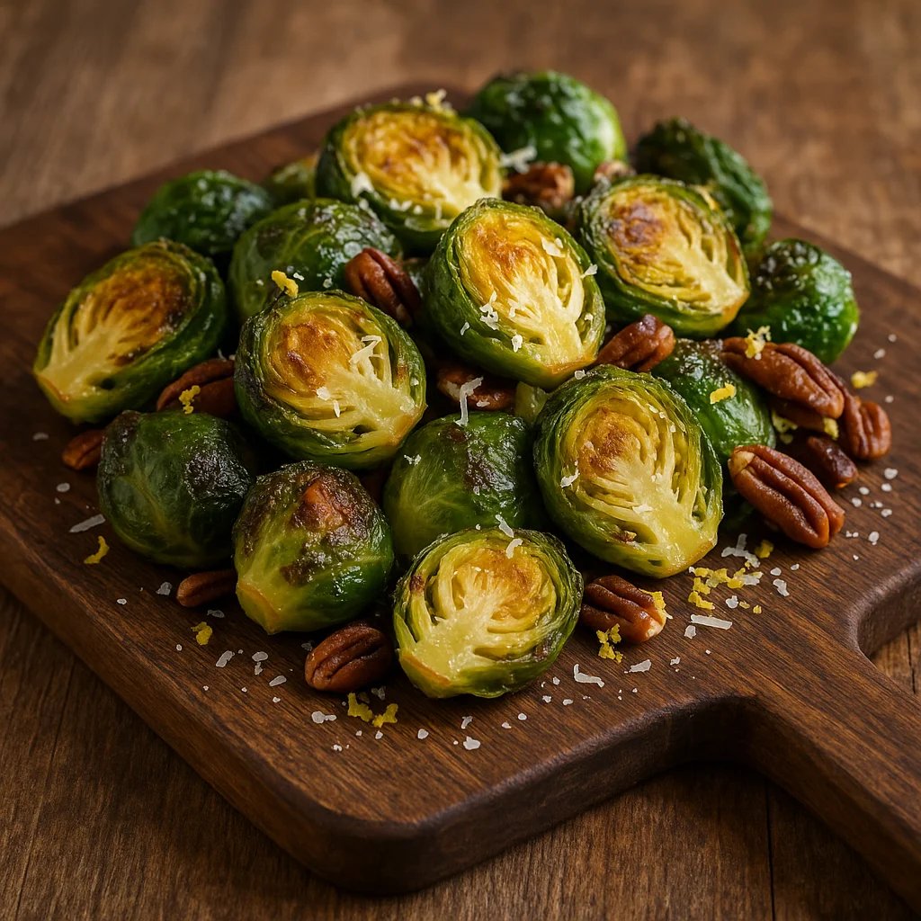 Crispy Lemon Parmesan Brussels Sprouts in the Air Fryer
