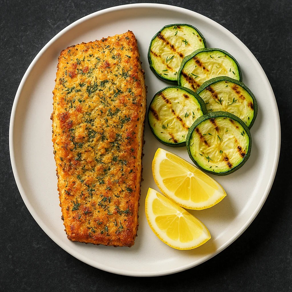 Crispy Parmesan Dill Air Fryer Salmon