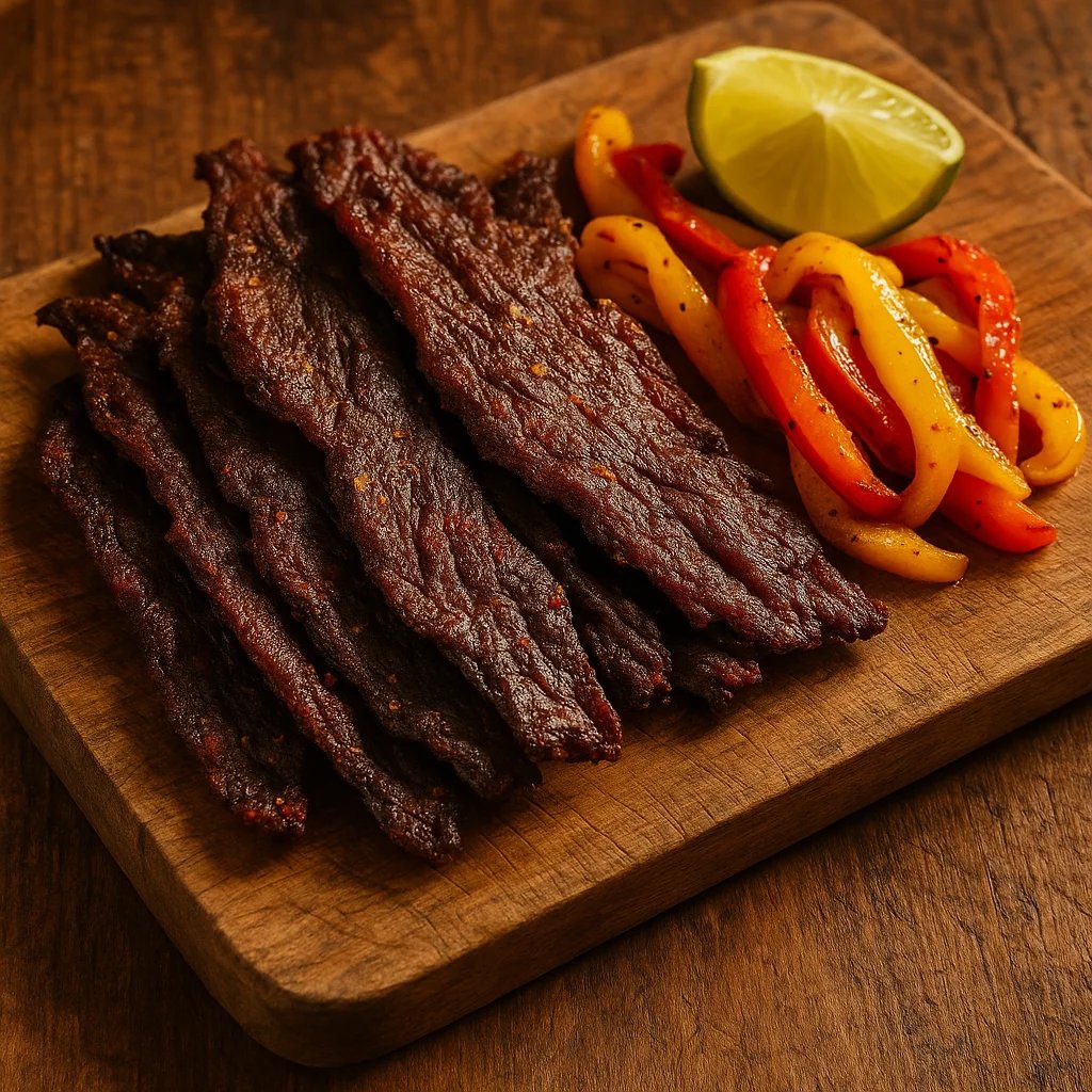 Smoky Chili Lime Air Fryer Beef Jerky Snack