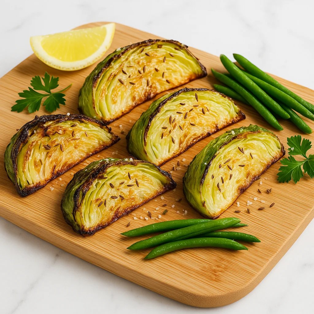 Sweet and Sour Air Fryer Cabbage Wedges with Caraway
